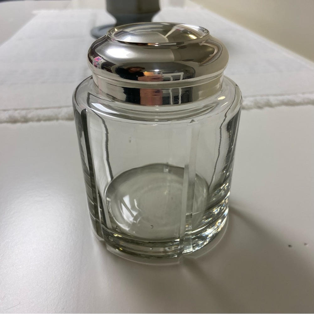 Clear Glass Jar with Silver Lid - Picture 8 of 8